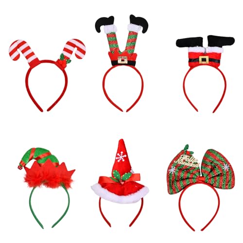 Jinlaili 6 Stück Weihnachten Stirnbänder, Weihnachten Kostüm Stirnbänder, Weihnachten Haarbänder, Weihnachten Hüte Party Favors für Erwachsene und Kinder Jinlaili 6 Stück Weihnachten Stirnbänder, Weihnachten Kostüm Stirnbänder, Weihnachten Haarbänder, Weihnachten Hüte Party Favors für Erwachsene und Kinder von Jinlaili