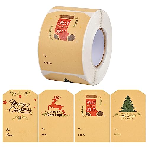Jinlaili 75 * 50MM Weihnachtsaufkleber Rolle, 300 Stück Weihnachten Etiketten Aufkleber, Geschenksticker Selbstklebende, Geschenk-Namensschild, Geschenkanhänger, Dekorative Aufkleber für Geschenke Jinlaili 75 * 50MM Weihnachtsaufkleber Rolle, 300 Stück Weihnachten Etiketten Aufkleber, Geschenksticker Selbstklebende, Geschenk-Namensschild, Geschenkanhänger, Dekorative Aufkleber für Geschenke von Jinlaili