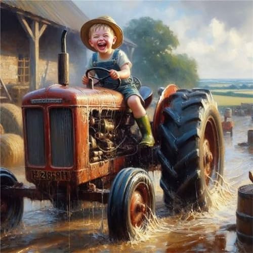 Bauernhof Kind Traktor Diamond Painting Set,5D DIY Diamant Painting Bilder Full Vierkant Kristall Stickerei Kreuzstich Kunsthandwerk Home Schlafzimmer Büro Wand Dekoration 30x30cm Bauernhof Kind Traktor Diamond Painting Set,5D DIY Diamant Painting Bilder Full Vierkant Kristall Stickerei Kreuzstich Kunsthandwerk Home Schlafzimmer Büro Wand Dekoration 30x30cm von Jinmer