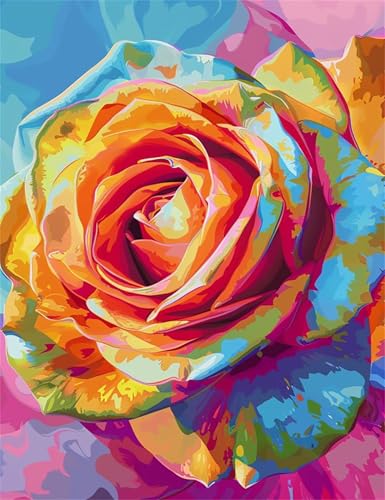 Blume Rose Malen Nach Zahlen Erwachsene,50x65 cm DIY Handgemalt Ölgemälde Kit für Anfänger,mit Pinseln Leinwand Acrylfarben Set für Haus Wand Deko,ohne Rahmen Blume Rose Malen Nach Zahlen Erwachsene,50x65 cm DIY Handgemalt Ölgemälde Kit für Anfänger,mit Pinseln Leinwand Acrylfarben Set für Haus Wand Deko,ohne Rahmen von Jinmer
