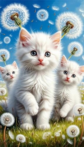 Dandelion Flower Cat Diamond Art Kits,5D Diamond Painting Kits for Adults,DIY Full Square Drill diamond painting kits for Beginners Rhinestone Embroidery Picture Art For Home Decor 70x150 cm Dandelion Flower Cat Diamond Art Kits,5D Diamond Painting Kits for Adults,DIY Full Square Drill diamond painting kits for Beginners Rhinestone Embroidery Picture Art For Home Decor 70x150 cm von Jinmer