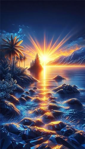 Diamond Painting Sonnenuntergang Meer Landschaft 5D DIY Diamant Painting Bilder für Erwachsene Anfänger,Round Drill Diamond Painting Full Drill Strass Diamant Kunst für Haus Dekoration 60x130 cm Diamond Painting Sonnenuntergang Meer Landschaft 5D DIY Diamant Painting Bilder für Erwachsene Anfänger,Round Drill Diamond Painting Full Drill Strass Diamant Kunst für Haus Dekoration 60x130 cm von Jinmer