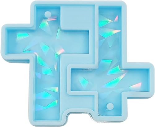 Silikonform mit blauem Kreuz, Ohrring-Anhänger, Schlüsselanhänger, Schmuck, Epoxidharz, Gießform, Schmuckgusszubehör von Jinshining