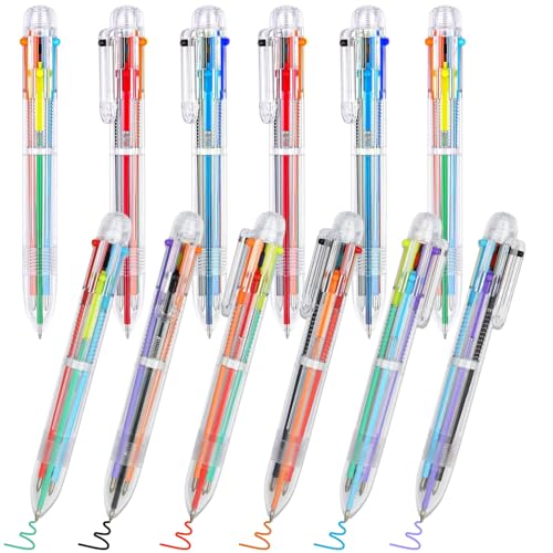 Jinsion 12 Packung 6in1 Mehrfarbiger Stifte,0.7 mm Mehrfarbige Kugelschreiber,6 Farben Kugelschreiber Mehrfarbiger Stifte Kugelschreiber Mehrfarbiger für Büro Schulbedarf Studenten Kinder Geschenk Jinsion 12 Packung 6in1 Mehrfarbiger Stifte,0.7 mm Mehrfarbige Kugelschreiber,6 Farben Kugelschreiber Mehrfarbiger Stifte Kugelschreiber Mehrfarbiger für Büro Schulbedarf Studenten Kinder Geschenk von Jinsion