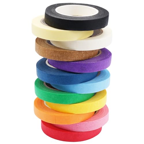 12 Rollen Klebeband Bunt, 10mm x 13m Kreppband Malerband, Masking Tape Farbiges Klebeband, Deko Klebeband Abdeckband, Painters Tape, Kreppklebeband Schmal für Scrapbooking, Wandkunst, Kunsthandwerk 12 Rollen Klebeband Bunt, 10mm x 13m Kreppband Malerband, Masking Tape Farbiges Klebeband, Deko Klebeband Abdeckband, Painters Tape, Kreppklebeband Schmal für Scrapbooking, Wandkunst, Kunsthandwerk von Jinsion