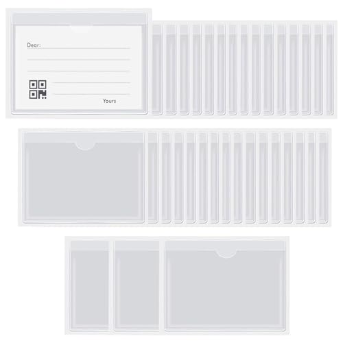 13,5 x 9,5 cm Etikettenhalter Selbstklebend, 36 Stück Visitenkartenhüllen Selbstklebend,Transprent Beschriftungsfenster Selbstklebend,Visitenkarten Klebetasche,Etikettenhalter für Einstecketiketten 13,5 x 9,5 cm Etikettenhalter Selbstklebend, 36 Stück Visitenkartenhüllen Selbstklebend,Transprent Beschriftungsfenster Selbstklebend,Visitenkarten Klebetasche,Etikettenhalter für Einstecketiketten von Jinsion