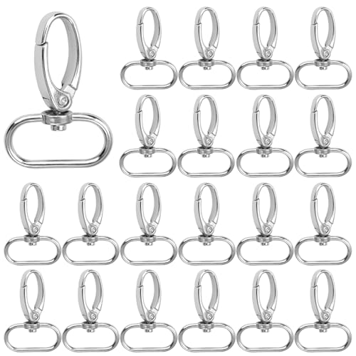 20 Stück Karabinerhaken Schlüsselanhänger,25mm Karabinerhaken mit Drehgelenk,360° Drehbar Schlüsselanhänger D-Ringen,Metall Schlüsselanhänger Karabinerhaken für Taschenzubehör DIY Lanyard Handwerk 20 Stück Karabinerhaken Schlüsselanhänger,25mm Karabinerhaken mit Drehgelenk,360° Drehbar Schlüsselanhänger D-Ringen,Metall Schlüsselanhänger Karabinerhaken für Taschenzubehör DIY Lanyard Handwerk von Jinsion