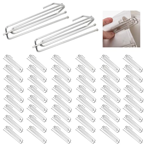 50 Stück Gardinenhaken Metall, Vorhanghaken Aus Edelstahl, 4 Zinken Pinch Vorhang Falte Haken, Curtain Hooks, Faltenhaken, Zum Einhängen Für Gardinen Und Vorhangringe Schienen 50 Stück Gardinenhaken Metall, Vorhanghaken Aus Edelstahl, 4 Zinken Pinch Vorhang Falte Haken, Curtain Hooks, Faltenhaken, Zum Einhängen Für Gardinen Und Vorhangringe Schienen von Jinsion