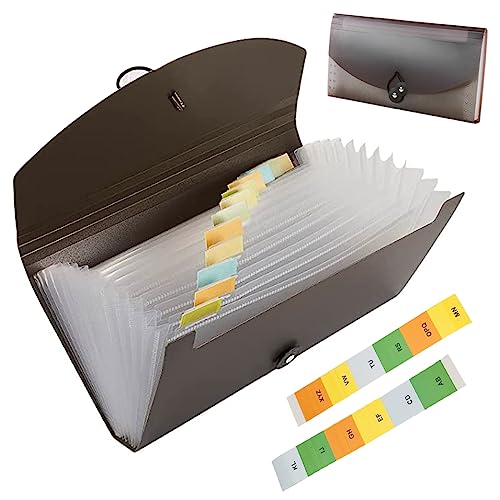 Dokumentenmappe 13 Fächern B6, Fächer- and Ordnungsmappen, Sortiermappe Bunte Datei Ordner, Mappen Ordnersystem mit Beschriften, Tragbar Erweiterbarer Aktenordner, Akkordeonmappe für Büro Schulordner Dokumentenmappe 13 Fächern B6, Fächer- and Ordnungsmappen, Sortiermappe Bunte Datei Ordner, Mappen Ordnersystem mit Beschriften, Tragbar Erweiterbarer Aktenordner, Akkordeonmappe für Büro Schulordner von Jinsion