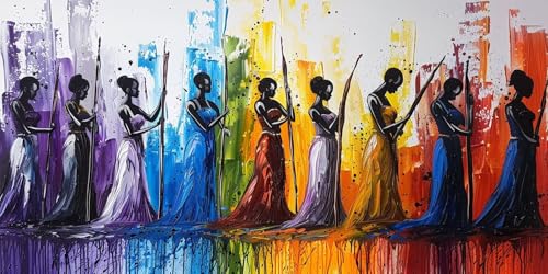 Diamond Painting Afrika Diamant Painting Bilder Erwachsene Frau Diamond Paintings Set, 5D Daiments Paintings Kinder, DIY Diamant Kunst Malerei Stickerei Basteln Mädchen, Zimmer Deko 50x100cm J2-115 von Jinycoon