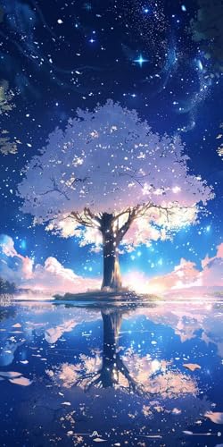 Diamond Painting Baum Diamant Painting Bilder Erwachsene Landschaft Diamond Paintings Set, 5D Daiments Paintings Kinder, DIY Diamant Malerei Stickerei Basteln Mädchen, Zimmer Deko 100x200cm J2-14340 von Jinycoon