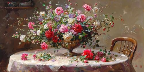 Diamond Painting Blume Diamant Painting Bilder Erwachsene Anlage Diamond Paintings Set, 5D Daiments Paintings Kinder, DIY Diamant Kunst Malerei Stickerei Basteln Mädchen, Zimmer Deko 50x100cm J2-3415 von Jinycoon