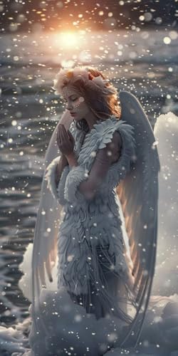 Diamond Painting Engel Diamant Painting Bilder Erwachsene Flügel Diamond Paintings Set, 5D Daiments Paintings Kinder, DIY Diamant Kunst Malerei Stickerei Basteln Mädchen, Zimmer Deko 90x180cm J2-13479 von Jinycoon