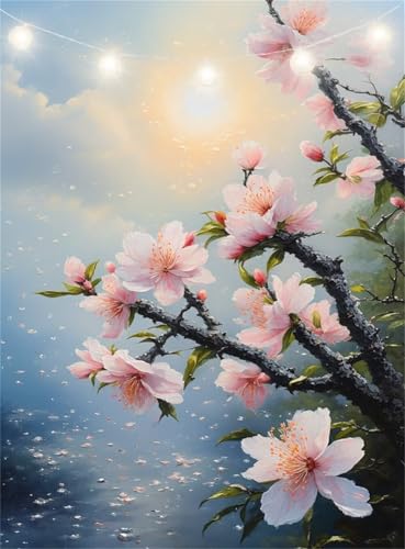 Diamond Painting Erwachsene, Diamond Painting Blume Diamant Paintings Bilder Sonne Daiments Paintings Kinder, DIY Mosaik Bastelset Erwachsene Cross Stickerei, fur Aesthetic Room Decor 40x50cm JI-905 von Jinycoon