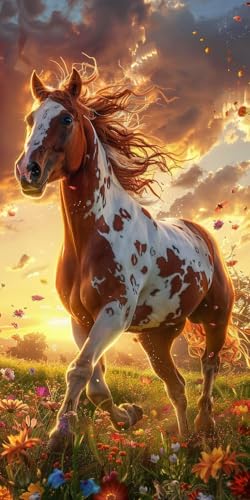 Diamond Painting Erwachsene Groß XXL 100x200cm, 5D Diamond Painting Pferd Diamant Paintings Bilder Blume Daiments Paintings Kinder, DIY Mosaik Bastelset Erwachsene, Halloween Deko Wohnzimmer J2-14370 von Jinycoon