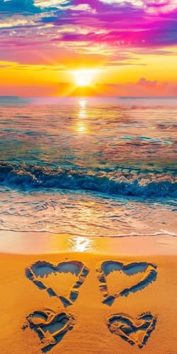 Diamond Painting Erwachsene Groß XXL 100x200cm, 5D Diamond Painting Sonnenaufgang Diamant Paintings Bilder Herz Daiments Paintings Kinder, DIY Bastelset Erwachsene, Halloween Deko Wohnzimmer J2-13690 von Jinycoon