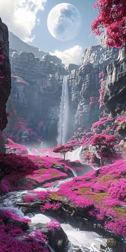 Diamond Painting Erwachsene Groß XXL 100x200cm, 5D Diamond Painting Wasserfall Diamant Paintings Bilder Landschaft Daiments Paintings Kinder, DIY Mosaik Bastelset Erwachsene, Deko Wohnzimmer J2-14230 von Jinycoon
