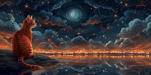 Diamond Painting Erwachsene Groß XXL 100x200cm,5D Diamond Painting Katze Diamant Paintings Bilder Strudel Daiments Paintings Kinder,DIY Mosaik Bastelset Erwachsene,Halloween Deko Wohnzimmer J2-11450 von Jinycoon