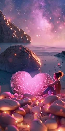 Diamond Painting Erwachsene Groß XXL 10x20cm, 5D Diamond Painting Strand Diamant Paintings Bilder Herz Daiments Paintings Kinder, DIY Mosaik Bastelset Erwachsene, Halloween Deko Wohnzimmer J2-13522 von Jinycoon