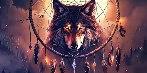 Diamond Painting Erwachsene Groß XXL 10x20cm, 5D Diamond Painting Tier Diamant Paintings Bilder Traumfänger Daiments Paintings Kinder, DIY Mosaik Bastelset Erwachsene, Halloween Deko Wohnzimmer J2-62 von Jinycoon