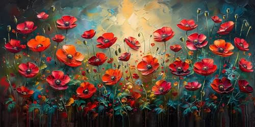 Diamond Painting Erwachsene Groß XXL 40x80cm, 5D Diamond Painting Blume Diamant Paintings Bilder Anlage Daiments Paintings Kinder, DIY Mosaik Bastelset Erwachsene, Halloween Deko Wohnzimmer J2-2124 von Jinycoon