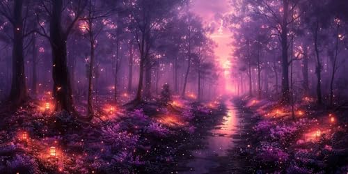 Diamond Painting Erwachsene Groß XXL 60x120cm, 5D Diamond Painting Wald Diamant Paintings Bilder Lila Daiments Paintings Kinder, DIY Mosaik Bastelset Erwachsene, Halloween Deko Wohnzimmer J2-7346 Diamond Painting Erwachsene Groß XXL 60x120cm, 5D Diamond Painting Wald Diamant Paintings Bilder Lila Daiments Paintings Kinder, DIY Mosaik Bastelset Erwachsene, Halloween Deko Wohnzimmer J2-7346 von Jinycoon