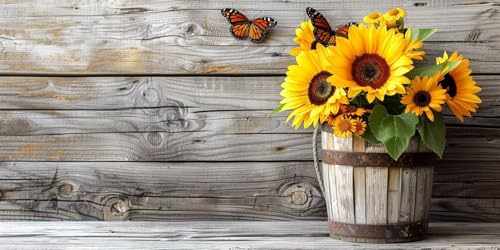 Diamond Painting Erwachsene Groß XXL 60x120cm,5D Diamond Painting Schmetterling Diamant Paintings Bilder Sonnenblume Daiments Paintings Kinder,DIY Mosaik Bastelset Erwachsene,Deko Wohnzimmer J2-3426 von Jinycoon