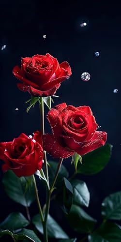 Diamond Painting Erwachsene Groß XXL 80x160cm, 5D Diamond Painting Rose Diamant Paintings Bilder Anlage Daiments Paintings Kinder, DIY Mosaik Bastelset Erwachsene, Halloween Deko Wohnzimmer J2-13728 von Jinycoon