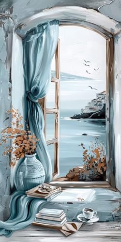 Diamond Painting Erwachsene Groß XXL 90x180cm, 5D Diamond Painting Landschaft Diamant Paintings Bilder Fenster Daiments Paintings Kinder, DIY Bastelset Erwachsene, Halloween Deko Wohnzimmer J2-14009 von Jinycoon