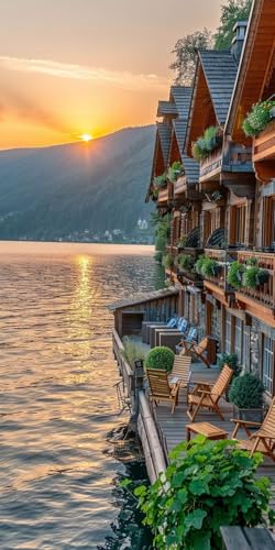 Diamond Painting Häuser Diamant Painting Bilder Erwachsene See Diamond Paintings Set, 5D Daiments Paintings Kinder, DIY Diamant Kunst Malerei Stickerei Basteln Mädchen, Zimmer Deko 10x20cm J2-13552 von Jinycoon