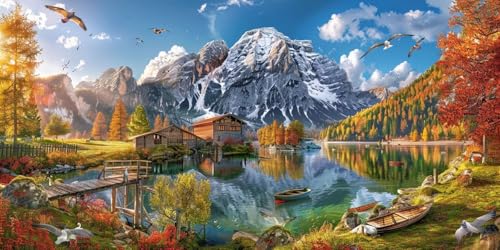 Diamond Painting Herbst Diamant Painting Bilder Erwachsene Landschaft Diamond Paintings Set,5D Daiments Paintings Kinder,DIY Diamant Kunst Malerei Stickerei Basteln Mädchen,Zimmer Deko 50x100cm J2-195 von Jinycoon