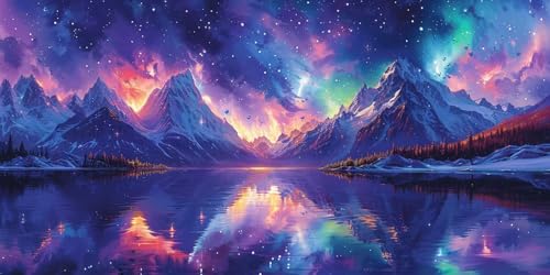 Diamond Painting Himmel Diamant Painting Bilder Erwachsene Berg Diamond Paintings Set, 5D Daiments Paintings Kinder, DIY Diamant Kunst Malerei Stickerei Basteln Mädchen, Zimmer Deko 90x180cm J2-559 von Jinycoon