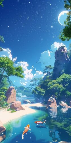 Diamond Painting Landschaft Diamant Painting Bilder Erwachsene Fisch Diamond Paintings Set,5D Daiments Paintings Kinder,DIY Diamant Kunst Malerei Stickerei Basteln Mädchen,Zimmer Deko 10x20cm J2-13772 von Jinycoon