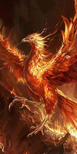 Diamond Painting Phönix Diamant Painting Bilder Erwachsene Tier Diamond Paintings Set, 5D Daiments Paintings Kinder, DIY Diamant Kunst Malerei Stickerei Basteln Mädchen, Zimmer Deko 100x200cm J2-13640 von Jinycoon