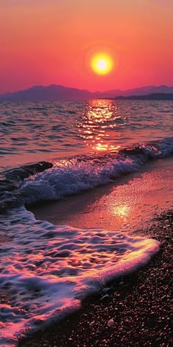 Diamond Painting Sonnenaufgang Diamant Painting Bilder Erwachsene Strand Diamond Paintings Set,5D Daiments Paintings Kinder,DIY Diamant Malerei Stickerei Basteln Mädchen,Zimmer Deko 90x180cm J2-13539 von Jinycoon