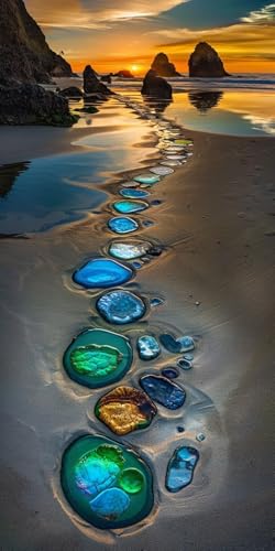 Diamond Painting Strand Diamant Painting Bilder Erwachsene Stein Diamond Paintings Set,5D Daiments Paintings Kinder,DIY Diamant Kunst Malerei Stickerei Basteln Mädchen,Zimmer Deko 100x200cm J2-13460 von Jinycoon