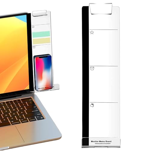 Transparentes Schreibtisch-Erinnerungsfeld – Notizblock, Erinnerungsdock, transparente Seitenhalterung, Klebepad-Halter, gebrauchter Desktop, Monitorseite, Arbeitszimmer, Schreibtisch von Jinyilwn
