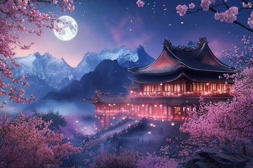 DIY 5D Diamond Painting Erwachsene, Chinesische Architektur Diamant Painting Kits Bilder Diamant Malerei Set mit Zubehör Kristall Strass Stickerei Kreuzstich Basteln Arts für Geschenk Home 50x70cm DIY 5D Diamond Painting Erwachsene, Chinesische Architektur Diamant Painting Kits Bilder Diamant Malerei Set mit Zubehör Kristall Strass Stickerei Kreuzstich Basteln Arts für Geschenk Home 50x70cm von Jiorn