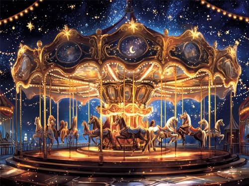 DIY 5D Diamond Painting Erwachsene/Kinder, Karussell Diamant Painting Kits Bilder Diamant Malerei Set mit Zubehör Kristall Strass Stickerei Kreuzstich Basteln Arts für Geschenk Home Square 80x120cm DIY 5D Diamond Painting Erwachsene/Kinder, Karussell Diamant Painting Kits Bilder Diamant Malerei Set mit Zubehör Kristall Strass Stickerei Kreuzstich Basteln Arts für Geschenk Home Square 80x120cm von Jiorn