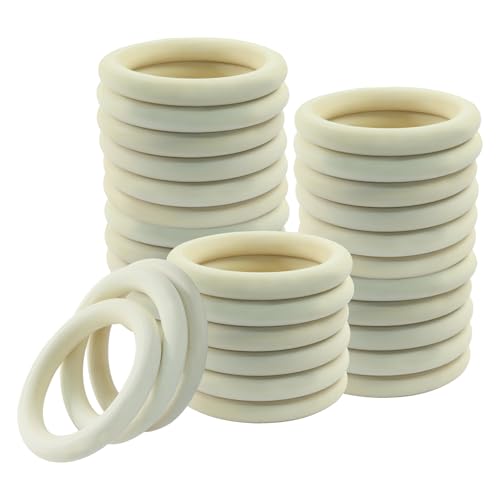 Jiozermi 30 Stück 7,6 cm unlackierte Holzringe zum Basteln, Holzringe, Massivholz, Bastelzubehör für DIY-Projekte, Makramee, Schmuckherstellung, kreatives handgefertigtes Zubehör und Traumfänger von Jiozermi