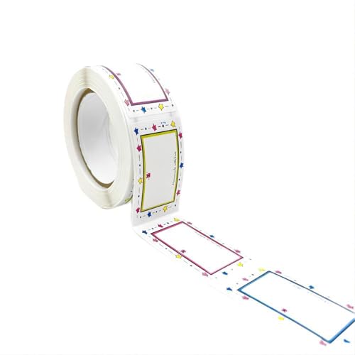 Bunte Blanko-Aufkleber für handgeschriebene Markierungen, Rolle verpackt, kategorisierte Etikettieraufkleber, selbstgroße Flaschen- und Gewürzglas-Etiketten, Dosenaufkleber, Notizblöcke (Weiß, 6 x 6 x Bunte Blanko-Aufkleber für handgeschriebene Markierungen, Rolle verpackt, kategorisierte Etikettieraufkleber, selbstgroße Flaschen- und Gewürzglas-Etiketten, Dosenaufkleber, Notizblöcke (Weiß, 6 x 6 x von Jipersuo