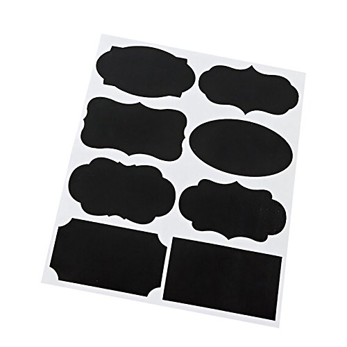Küchenaufkleber-Organizer, 72 Stück, für Brunnengläser, Basteletiketten, Süßigkeiten, Tafel und Schreibwaren, Schreibwaren, Schwarz, Einheitsgröße Küchenaufkleber-Organizer, 72 Stück, für Brunnengläser, Basteletiketten, Süßigkeiten, Tafel und Schreibwaren, Schreibwaren, Schwarz, Einheitsgröße von Jipersuo