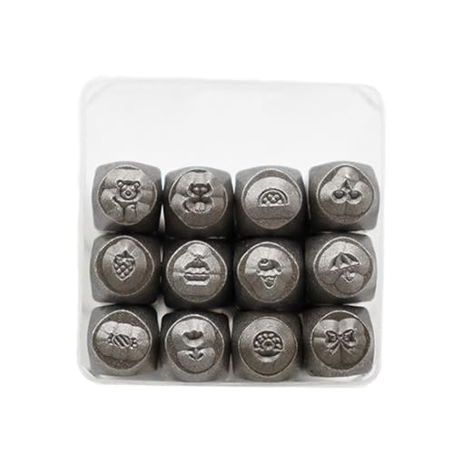 12-teiliges Metallmeißel-Set, professionelles Schmuck-Stempelwerkzeug, Schnitzwerkzeug, Musterschnitzwerkzeug, Stahlstruktur für Schmuck von Jiqoe