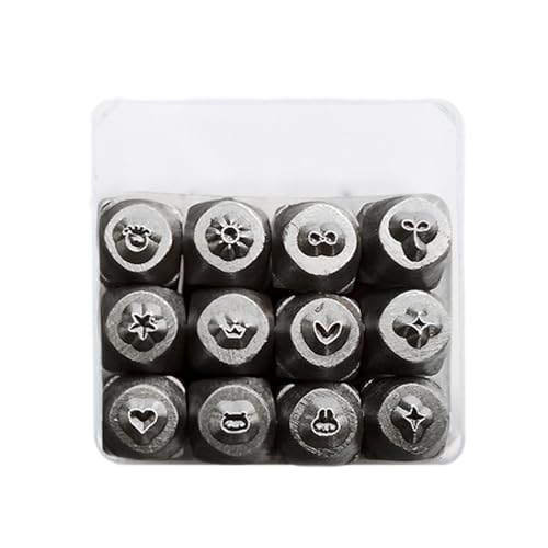 12-teiliges Metallmeißel-Set, professionelles Schmuck-Stempelwerkzeug, Schnitzwerkzeug, Musterschnitzwerkzeug, Stahlstruktur für Schmuck 12-teiliges Metallmeißel-Set, professionelles Schmuck-Stempelwerkzeug, Schnitzwerkzeug, Musterschnitzwerkzeug, Stahlstruktur für Schmuck von Jiqoe