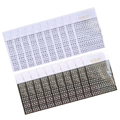 20 Stück selbstklebende Maniküre-Buchstaben-Aufkleber, englische Alphabete, geformte Nägel, Kunstaufkleber, dekorative Epoxid-Aufkleber von Jiqoe