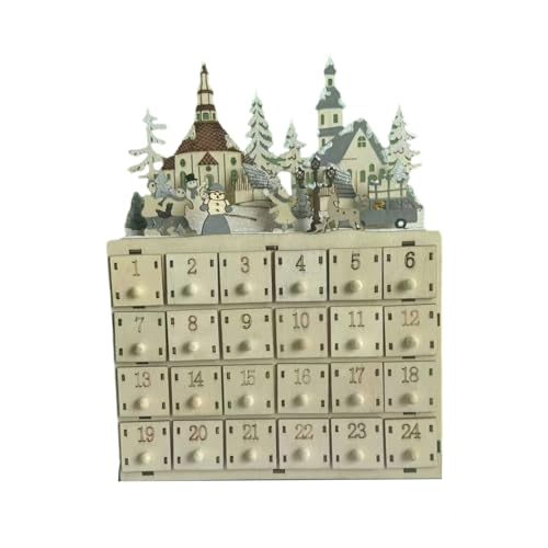 Holz LED Beleuchteter Adventskalender mit 24 Schubladen Countdown Kalender Desktop Dekoration Einzigartige Weihnachtsfeiertage Holz LED Beleuchteter Adventskalender mit 24 Schubladen Countdown Kalender Desktop Dekoration Einzigartige Weihnachtsfeiertage von Jiqoe