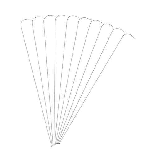 Jiqoe 10 x gebogene Perlennadeln mit großem Öhr für Perlenspinner, Perlen-Spinner-Nadel für Perlenarmbänder, Halsketten Jiqoe 10 x gebogene Perlennadeln mit großem Öhr für Perlenspinner, Perlen-Spinner-Nadel für Perlenarmbänder, Halsketten von Jiqoe