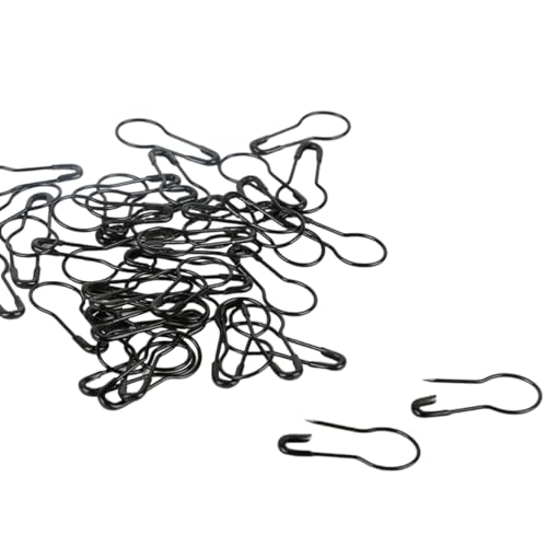 Jiqoe 100 Stück bunte Sicherheitsnadeln aus Metall, zum Stricken, Verriegeln, Marker-Clip, Kürbisform, zum Stricken und Basteln von Jiqoe