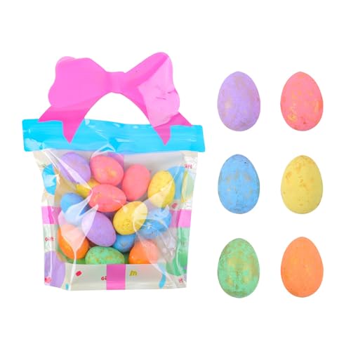 Jiqoe 18 farbige gesprenkelte Eier, kleine bunte Schaumstoff-Eier, Party-Tischaufsätze für Heimdekoration und Korbfüller Jiqoe 18 farbige gesprenkelte Eier, kleine bunte Schaumstoff-Eier, Party-Tischaufsätze für Heimdekoration und Korbfüller von Jiqoe