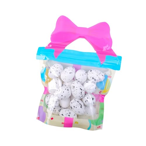 Jiqoe 18 farbige gesprenkelte Eier, kleine bunte Schaumstoff-Eier, Party-Tischaufsätze für Heimdekoration und Korbfüller Jiqoe 18 farbige gesprenkelte Eier, kleine bunte Schaumstoff-Eier, Party-Tischaufsätze für Heimdekoration und Korbfüller von Jiqoe